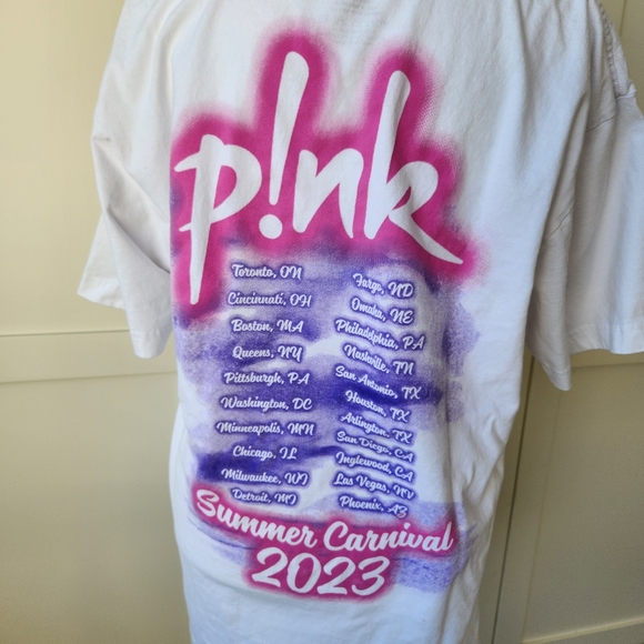 Pink Band Tee Summer Carnival Concert Tour Graphic 2023 Unisex Cute Merch Large - Picture 4 of 10
